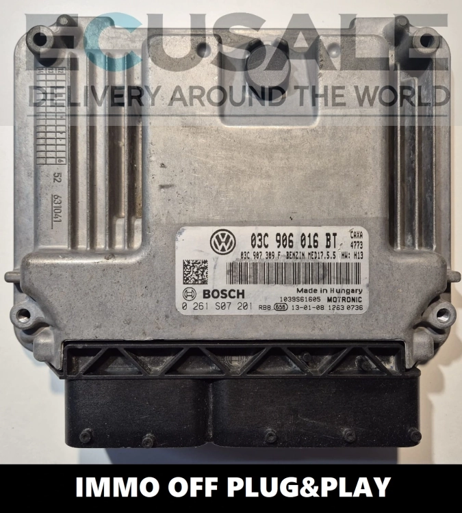 Calculateur moteur  VW JETTA  IMMO OFF  0261S07201 03C906016BT PLUG&amp;PLAY .webp