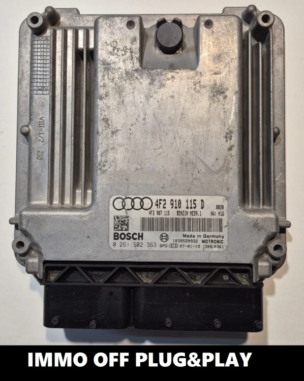 4F2910115D 0261S02363 centralita de motor Bosch MED9.1 Audi A6 S6