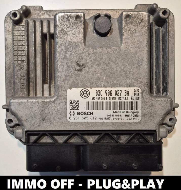Sterownik silnika ECU Bosch 0261S05812 03C906027BA do VW Golf VI