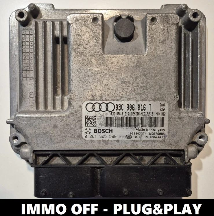 03C906016T 0261S05590 centralina do motor Bosch MED17.5.5 Audi A3 S3