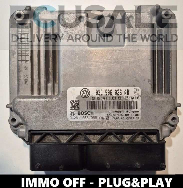 ECU Engine VW 0261S08055 03C906026AB