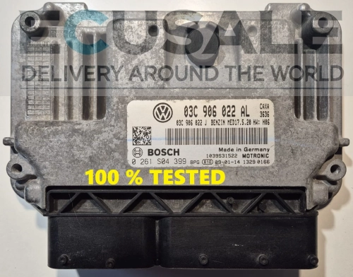 Motorsteuergerät VW Audi IMMO OFF 0261S04399 03C906022AL