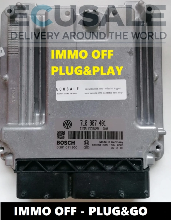 ECU 7L0907401 0281011960 TOUAREG 3-0 IMMO-OFF CENTRALINA