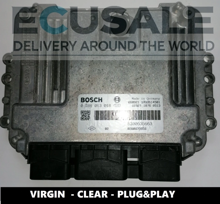 ECU ENGINE CONTROLLER 0281013018 8200635663 VIRGIN Movano Vivaro Trafic Master 2.5