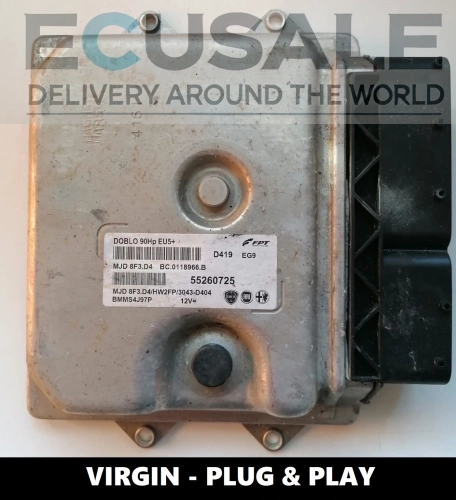 VIRGIN sterownik silnika Fiat 1.3 55260725 MJD8F3.D4 Euro 5  bez programowania