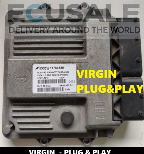 Komputer sterownia silnikiem Fiat Idea 1.3 51784559 VIRGIN MJD6F3.M3 gotowy do uzycia