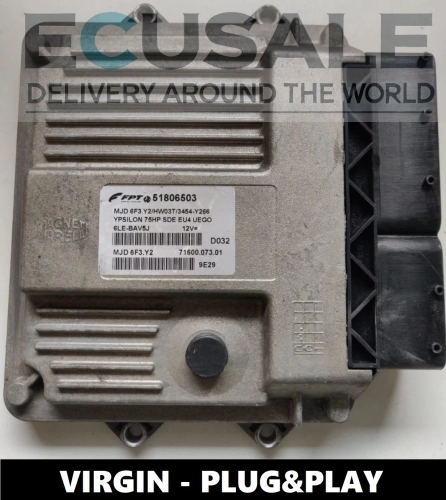 Centralina motore VIRGIN Lancia Ypsilon 1.3 51806503 MJD6F3.Y2 Plug  Play – pronta per l’installazione