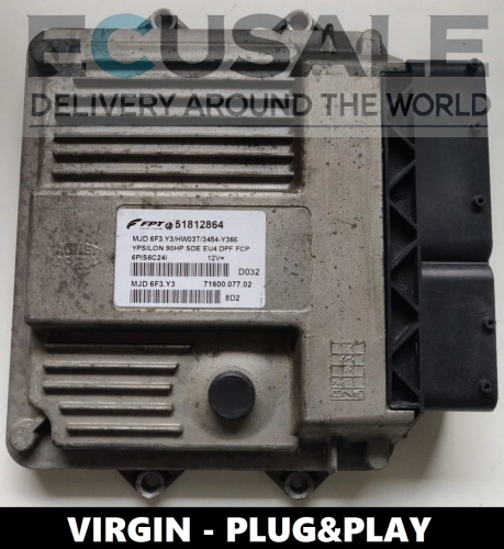 VIRGIN sterownik silnika Lancia Ypsilon 1.3 51812864 MJD6F3.Y3 Plug Play gotowy do montażu