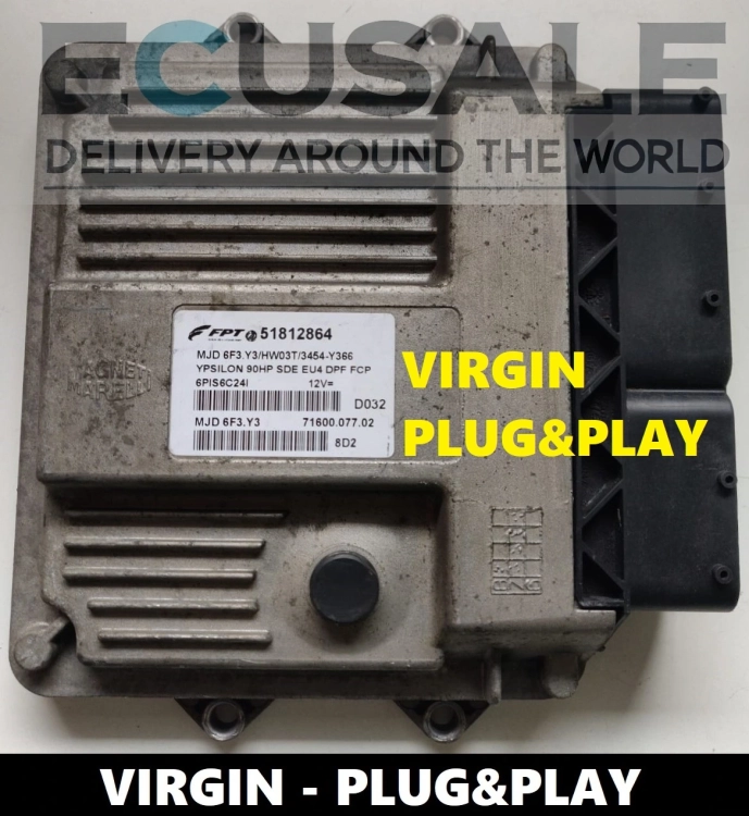 ECU 51812864 MJD6F3Y3 do Lancia Ypsilon 1.3 – sterownik VIRGIN Plug Play bez programowania
