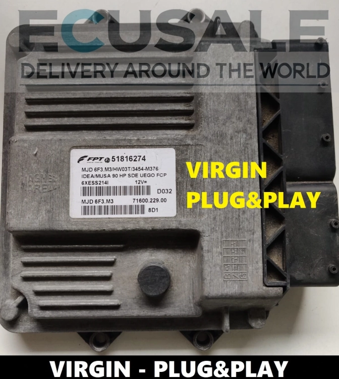 Centralita 51816274 MJD6F3M3 para Fiat Idea / Lancia Musa 1.3 – VIRGIN Plug   Play – sin necesidad de programación