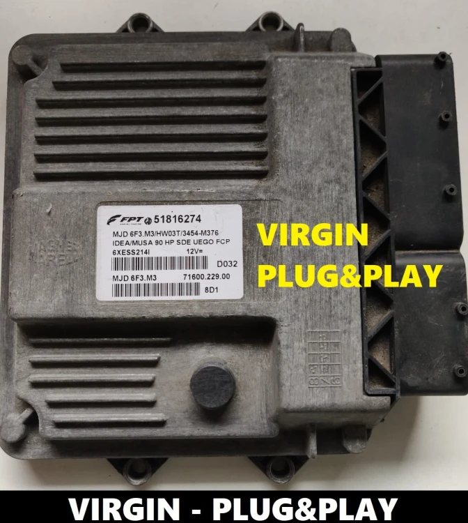 Steuergerät 51816274 MJD6F3M3 für Fiat Idea / Lancia Musa 1.3 – VIRGIN Plug  Play – keine Programmierung erforderlich