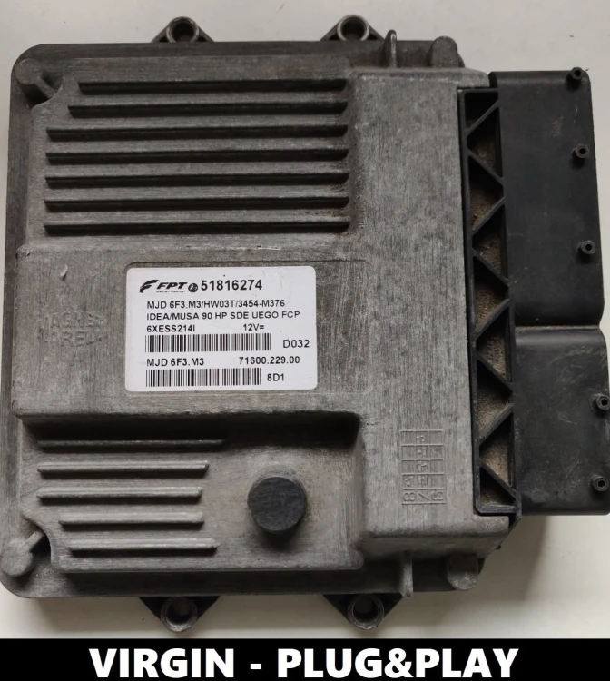 VIRGIN Motorsteuergerät Fiat Idea / Lancia Musa 1.3 51816274 MJD6F3.M3 Plug   Play – einbaufertig
