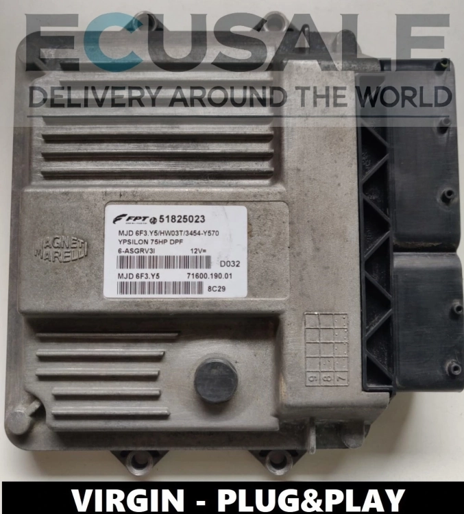 Centralita de motor VIRGIN Lancia Ypsilon 1.3 51825023 MJD6F3.Y5 Plug and Play – lista para instalar