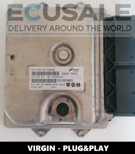 wyzerowany sterownik silnika Fiat 500 1.3 55283481 MJD9DF.B1