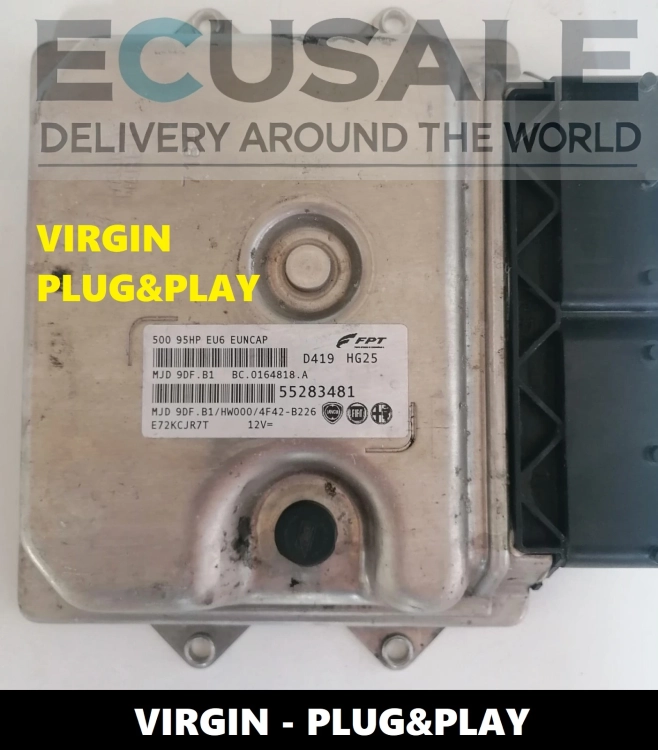 ECU 55283481 do Fiat 500 1.3 MJD9DF.B1 – sterownik silnika VIRGIN -  gotowy do montażu