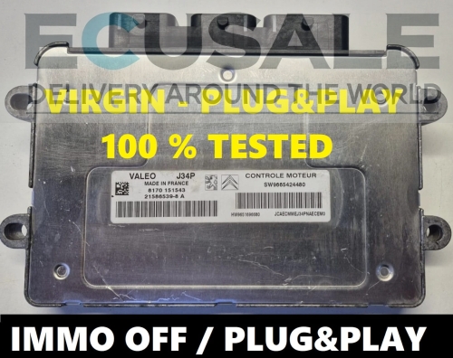 Connectors and housing of the J34P 9665424480 engine controller after IMMO OFF immobiliser deactivation