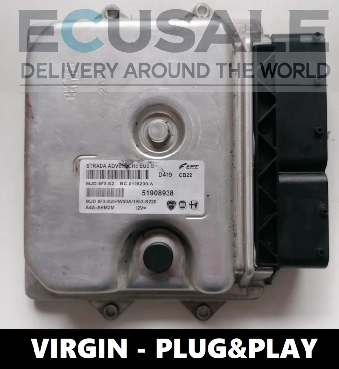 VIRGIN Engine ECU Fiat Strada 1.3 51908938 MJD8F3.S2 – Plug &amp;amp; Play, EGR OFF, CHIP TUNING