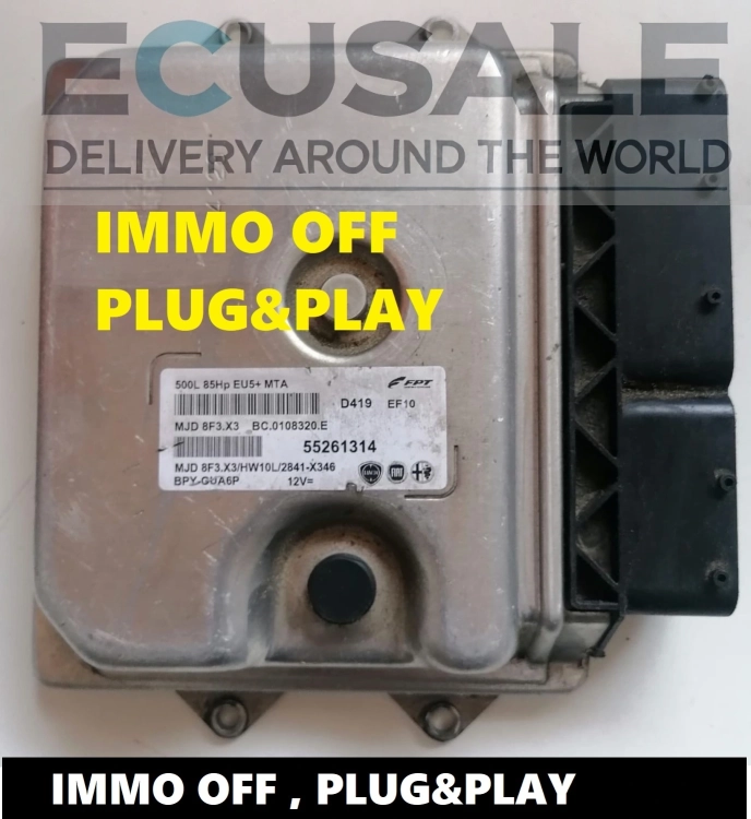 Centralina ECU FIAT MJD8F3.X3 55261314 per motore 1.3 Diesel – in modalità VERGINE con Plug &amp; Play, EGR OFF e Tuning
