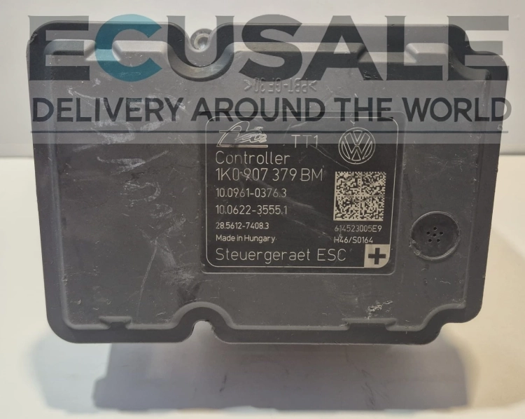 ABS controller 1K0907379BM mounted on ABS pump 1K0614517ED
