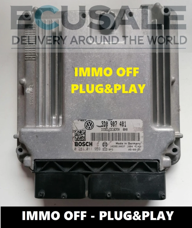 Bosch-Label auf Motorsteuergerät 0281011959 – VW Phaeton Steuergerät 3D0907401.webp