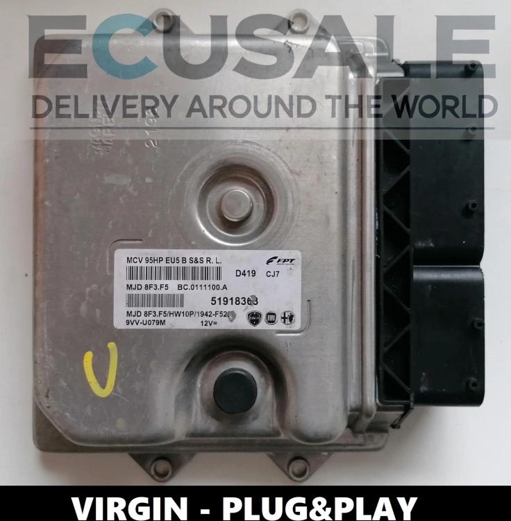 Centralina Motore VERGINE per Fiat Qubo 1.3 MJET – 51918363 MJD8F3.F5 – Nessuna Codifica Necessaria