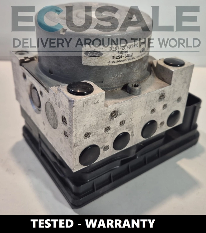 Komplette ABS-Pumpe für Ford mit den Nummern D1B1-2C405-AE und D1B1-2C013-BC.