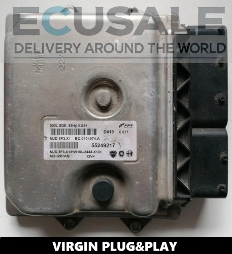 Centralina do motor Fiat Punto 1.3 Multijet – ref. 55249217 MJD8F3.X1 – versão VIRGIN Plug &amp; Play, pronta para instalar.