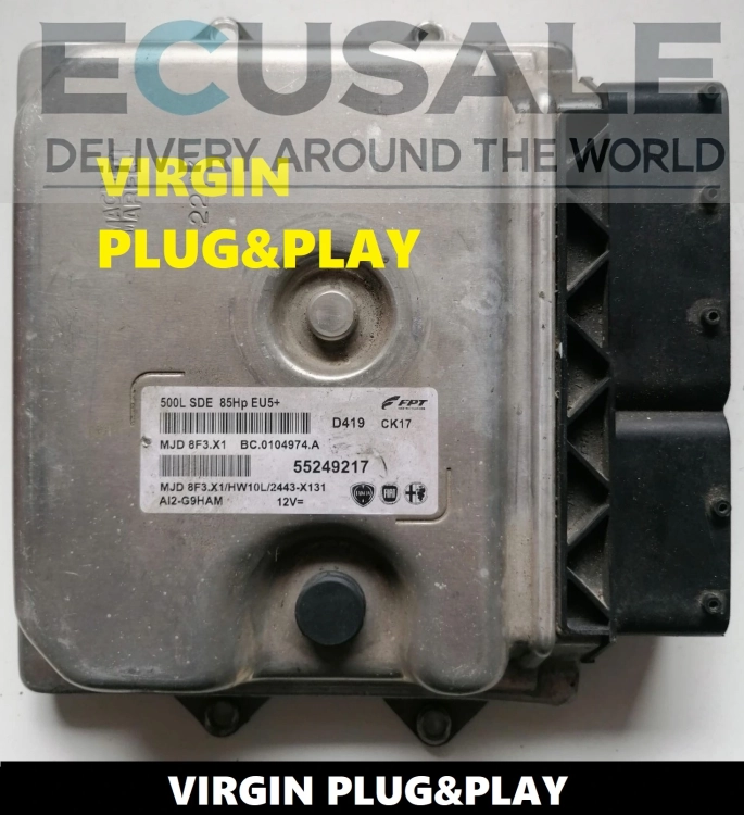 Centralina Magneti Marelli MJD8F3.X1 para Fiat Punto – número de referência 55249217, em modo VIRGIN de fábrica.