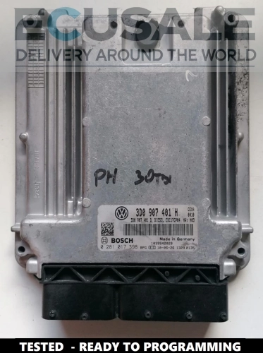 Centralina do motor Volkswagen Phaeton 0281017398 EDC17CP04 com referência 3D0907401H – Módulo testado e pronto para instalação.