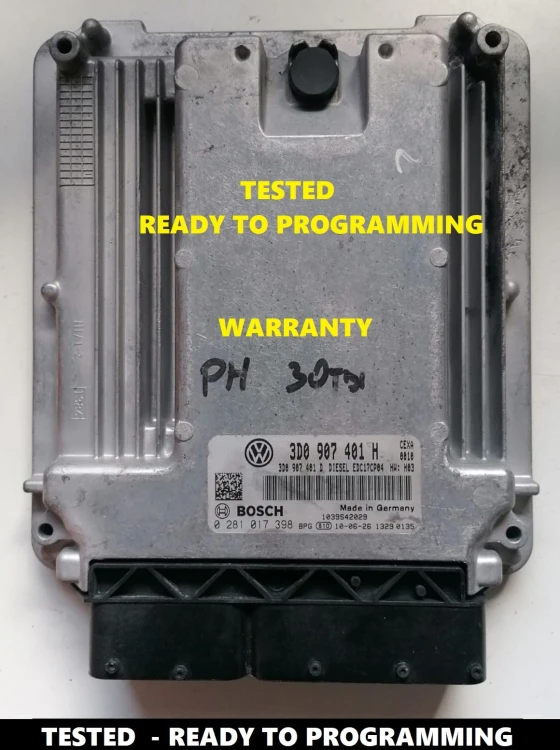 0281017398 3D0907401H engine ECU Bosch EDC17CP04 VW Phaeton 3.0 TDI – additional view