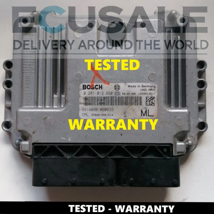 ECU Bosch EDC16C31 do Honda Civic – zdjęcie oryginalnego sterownika 37820RSRE14 z numerem seryjnym 9S222209060575