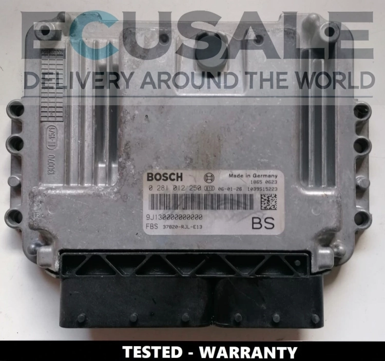 Centralina Bosch 0281012250 – ECU motore Honda FR-V 2.2 diesel, codice 37820-RJL-E13, testata e funzionante.