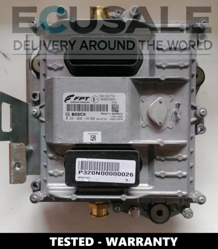 Imagen de ECU Iveco EDC7UC31 – unidad original Bosch 0281020146, número 504388754, extraída de un Stralis