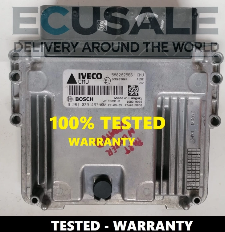 Photo of Bosch MD1CE101 ECU with Iveco number 5802825661 – control unit from a newer truck model.