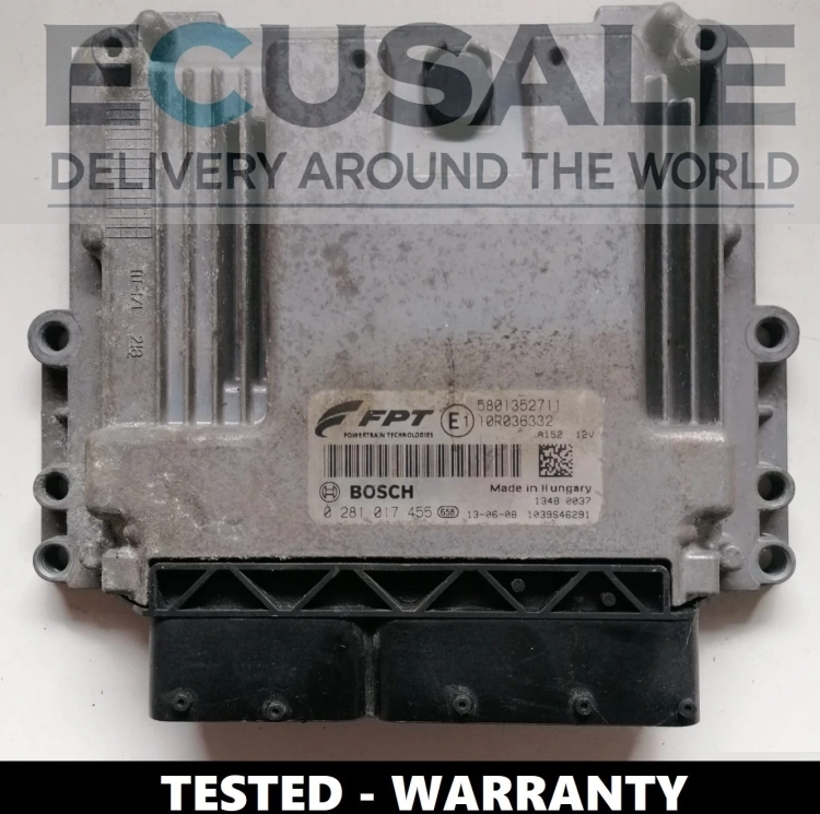 Foto da centralina Bosch EDC17C49 para Iveco Daily 2.3 – unidade original 580135271J, testada e funcional.