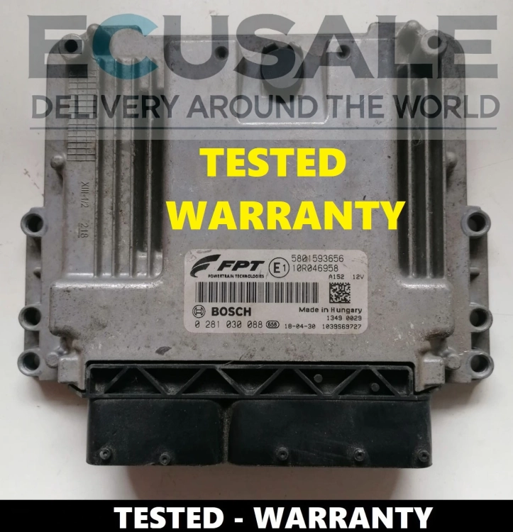 Foto da ECU Bosch 0281030088 para Iveco S-Way / Eurocargo – centralina 5801593656 testada e pronta para instalação