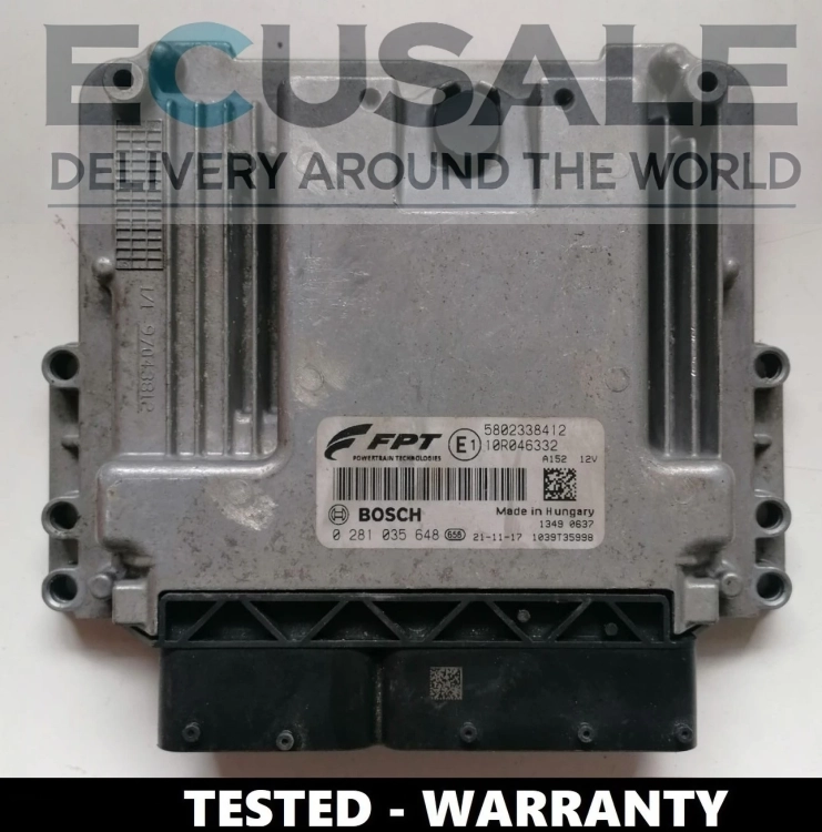 Centralina motore Iveco Bosch MD1CE101 – numero 0281035648, unità originale 5802338412 testata