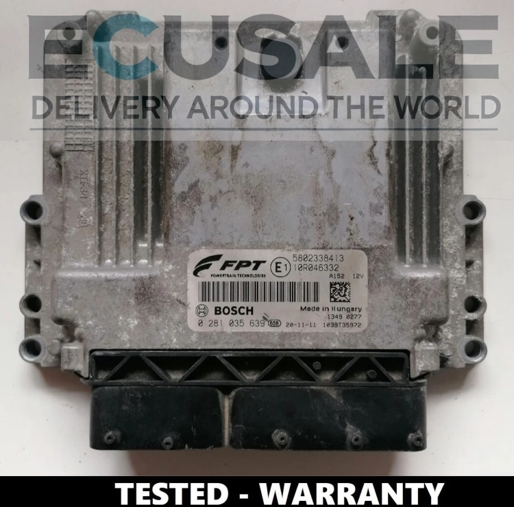 Centralita de motor Iveco Bosch MD1CE101 – número 0281035639, módulo original 5802338413, comprobado