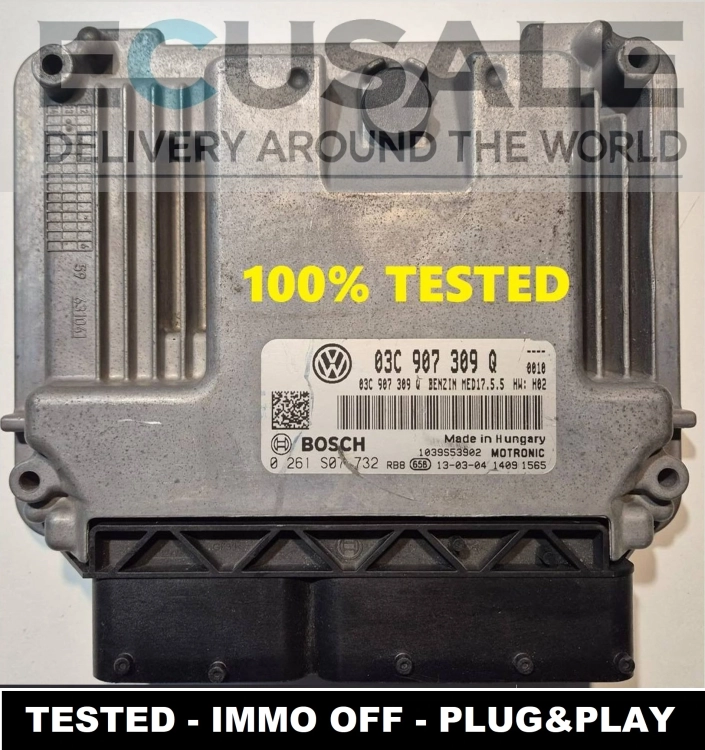 ECU 0261S07732 03C907309Q Tiguan 1.4 IMMO OFF CENTRALINA DO MOTOR