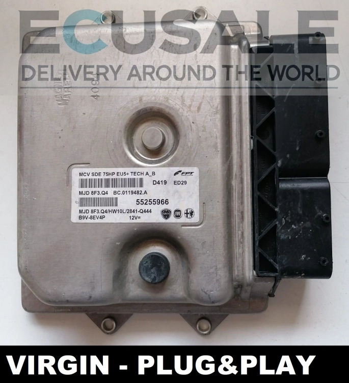 ECU 55255966 MJD8F3.D4 VIRGIN Fiat Qubo 1.3 Multijet centralina