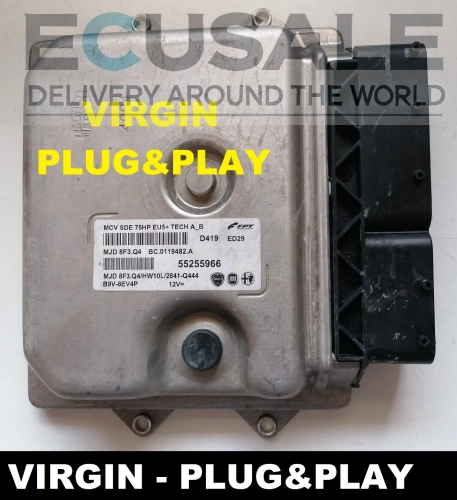 ECU 55255966 MJD8F3.D4 Plug &amp;amp;Play Fiat Qubo 1.3 JTDm Centralita