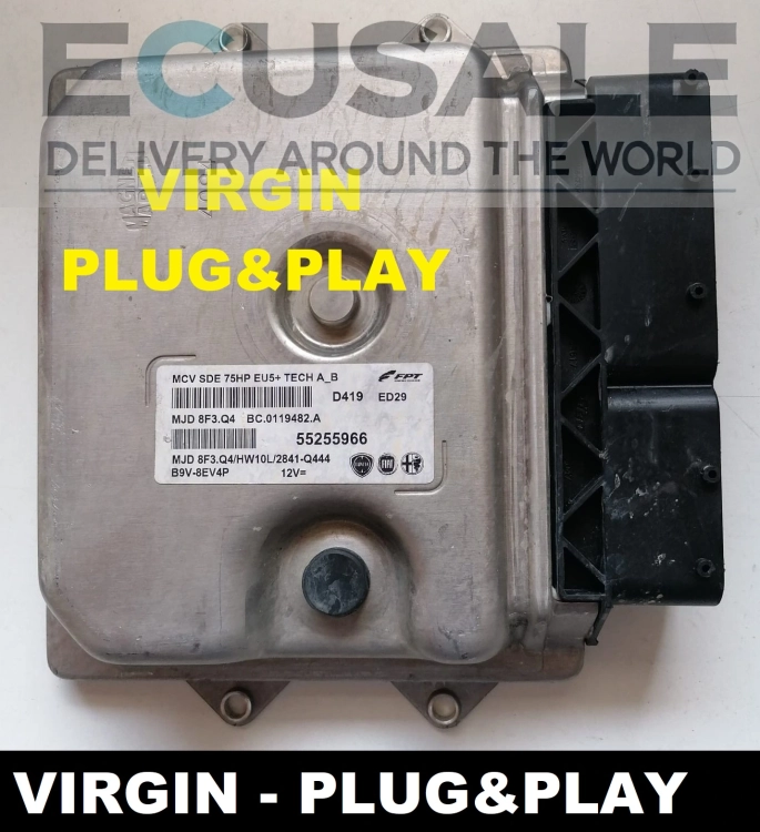 ECU 55255966 MJD8F3.D4 Plug &amp;amp;Play Fiat Qubo 1.3 JTDm Centralita
