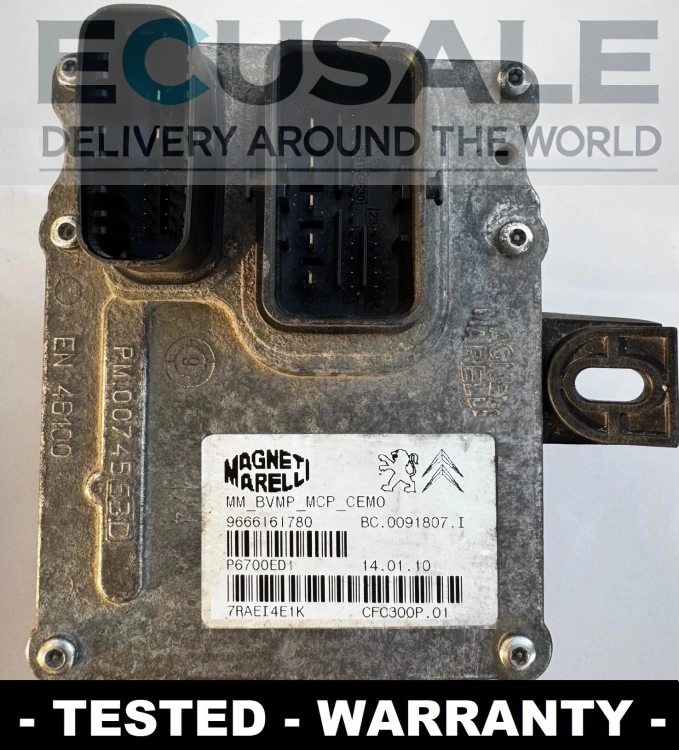 Centralita de cambio automático Citroën Peugeot 9666161780 BC0091807I. TCU comprobado, listo para montar. Compatible con muchos modelos PSA, incluidos 508 y C5.