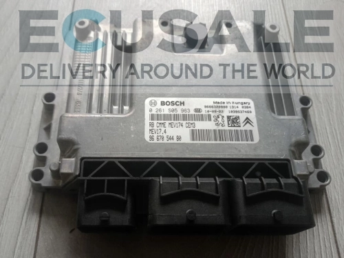 0261S05963 9667054480  Centralita de motor Peugeot Citroën 1.4 1.6 petrol IMMO OFF Bosch MEV17.4