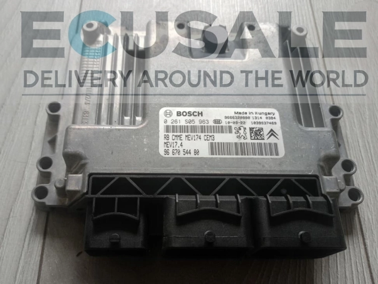 0261S05963 9667054480  Centralita de motor Peugeot Citroën 1.4 1.6 petrol IMMO OFF Bosch MEV17.4