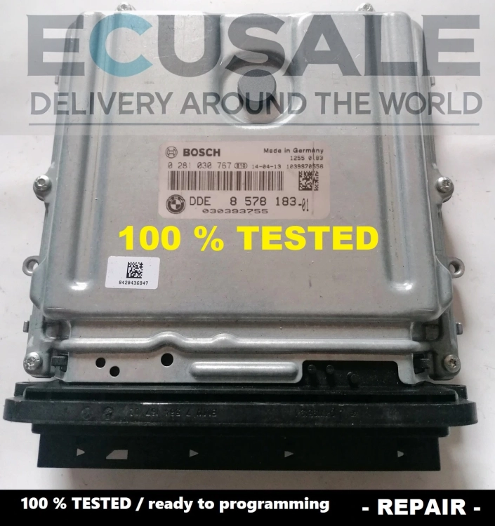 Sterownik BMW DDE8578183 Bosch 0281030767 – widok z etykietą