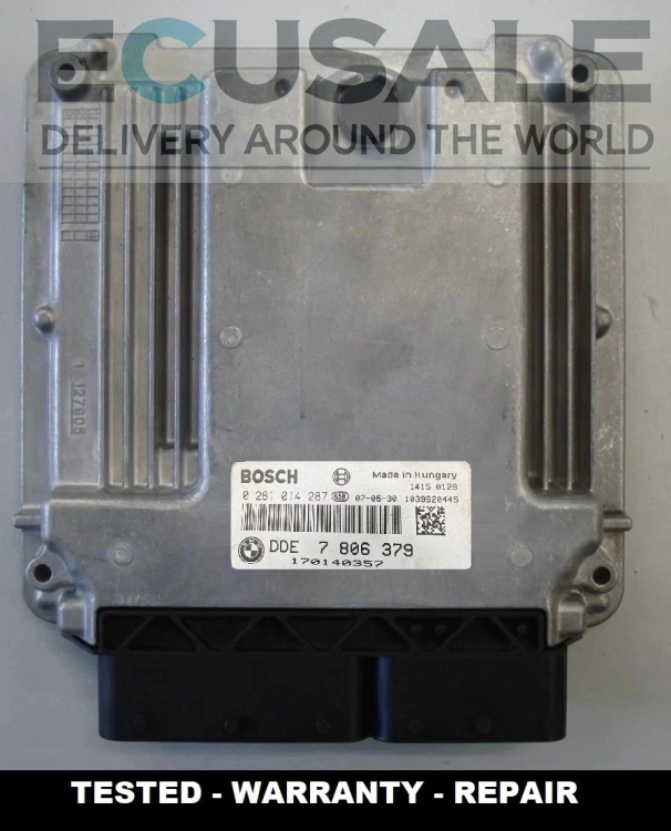 testada ecu BMW DDE7806379 0281014287 – módulo pronto para instalação centralina do motor