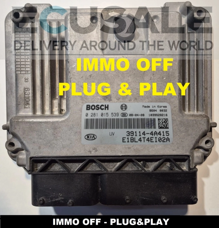 Komputer silnika 0281015539 / 39114-4A415 KIA Sorento 2.5 CRDi – oryginalny sterownik Bosch, wersja IMMO OFF Plug &amp; Play