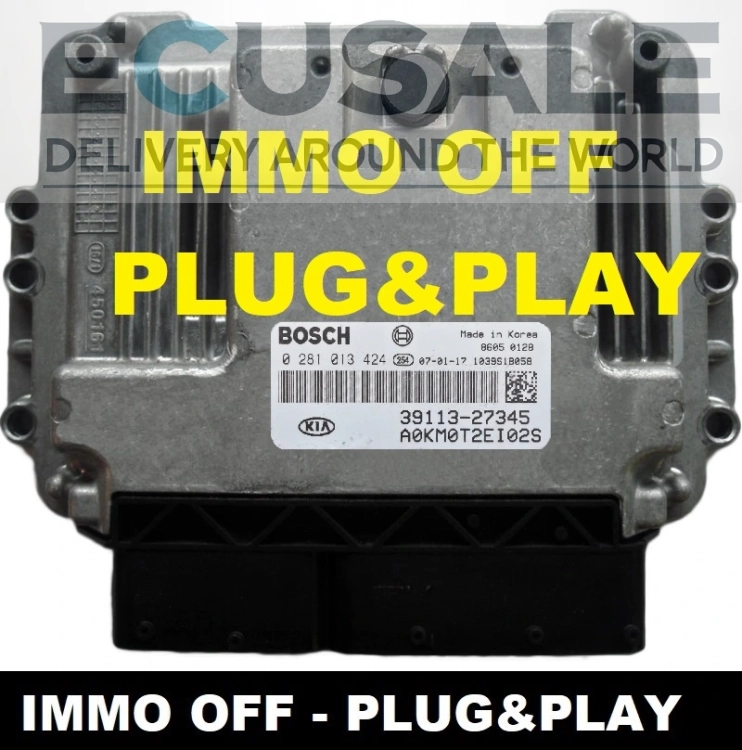 centralina do motor Bosch EDC15C7 0281013424 39113-27345 KIA Sportage 2.0 CRDi IMMO OFF