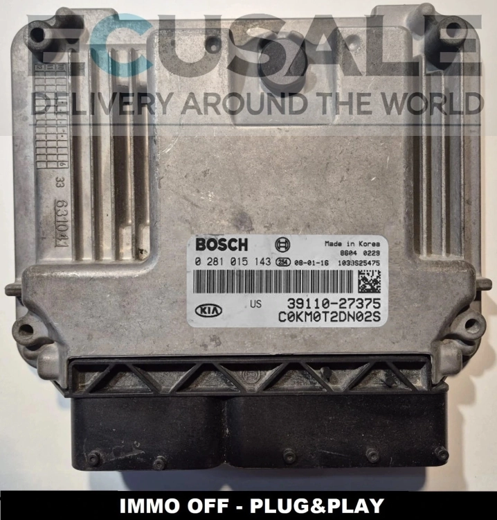 centralina do motor Bosch EDC16C39 0281015143 39110-27375 KIA Sportage 2.0 CRDi IMMO OFF